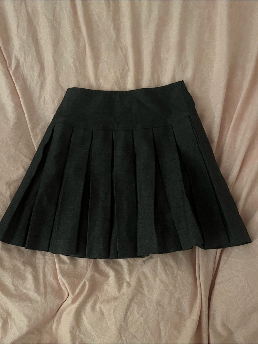 LOFT Black Pleated Mini Skirt